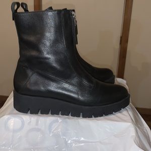 Womens Shellys London Black Leather Ankle Boots